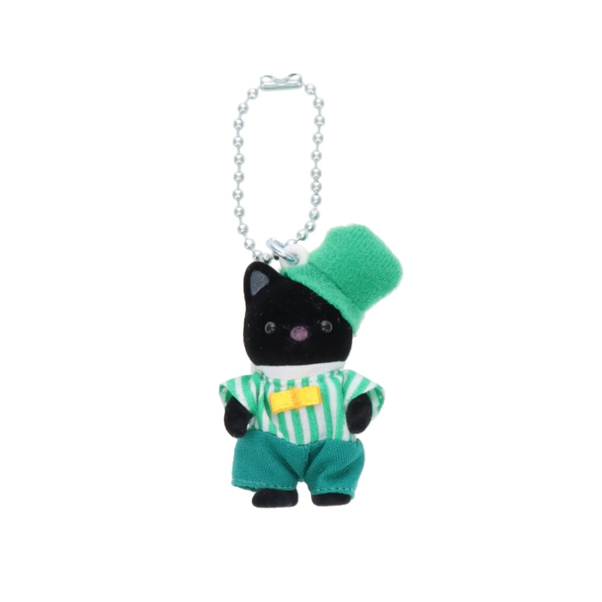 Emerald Green Tuxedo Cat Baby Key Chain, , large image 0