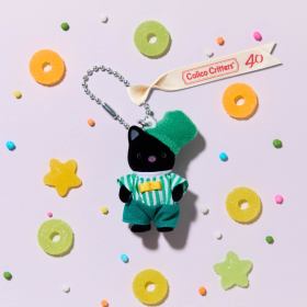 Emerald Green Tuxedo Cat Baby Keychain, , small image number 1