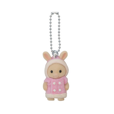 Fluffy Parka Milk Rabbit Baby Key Chain