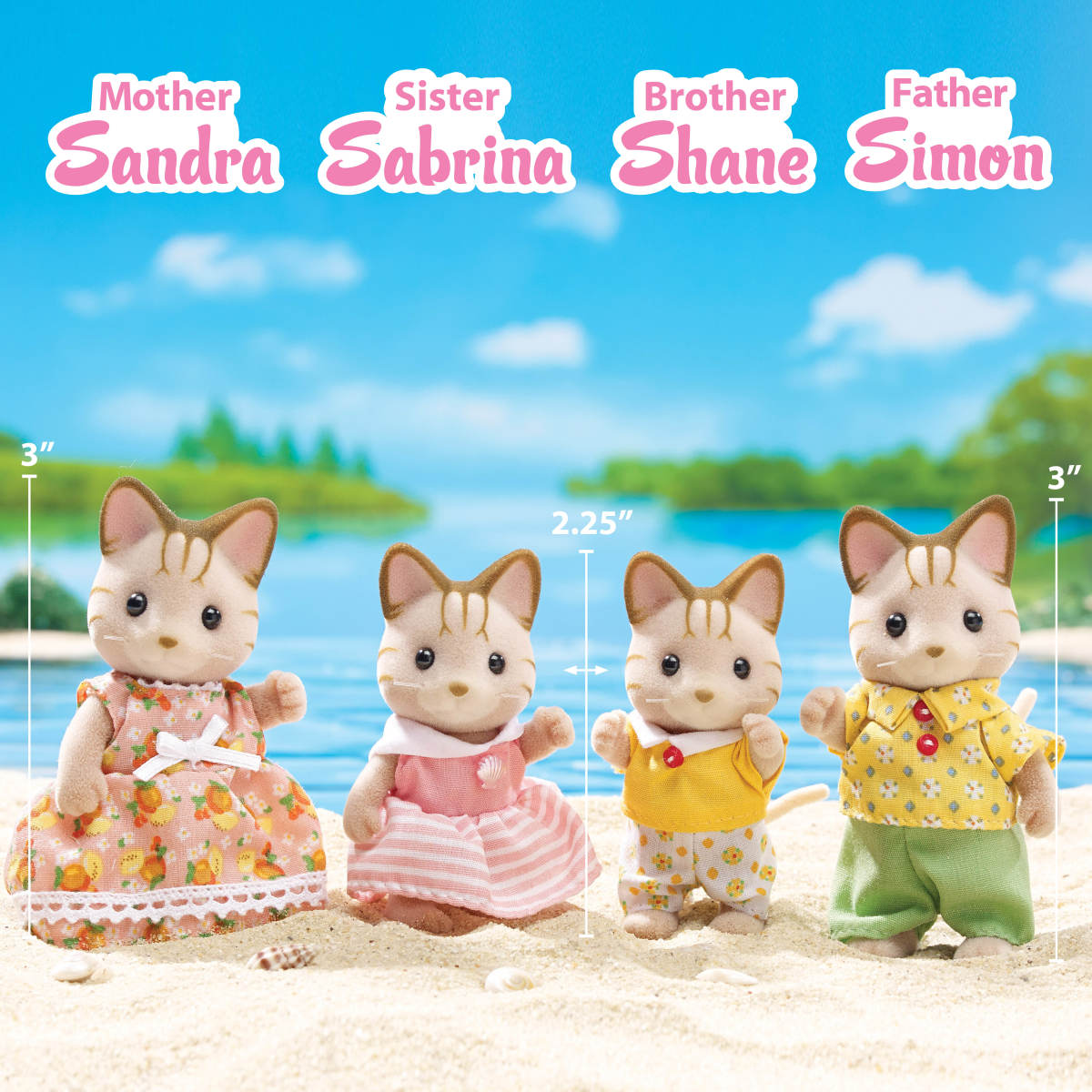 Calico critters best sale cat family names