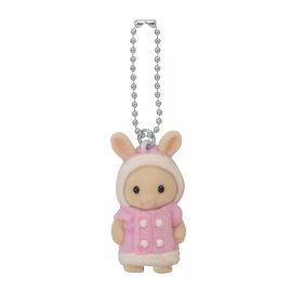 Fluffy Parka Milk Rabbit Baby Key Chain, , small image number 0