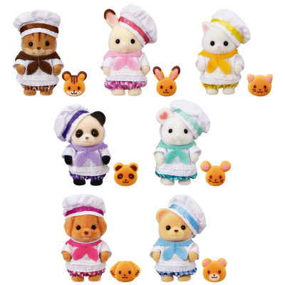 Dioscorea Elephantipes Sylvanian Families - Famiglia Di Cervi Calico Critters FS-13, Bamboline Giapponesi Originali Nuove Famiglia Cervi Sylvanian Nuove