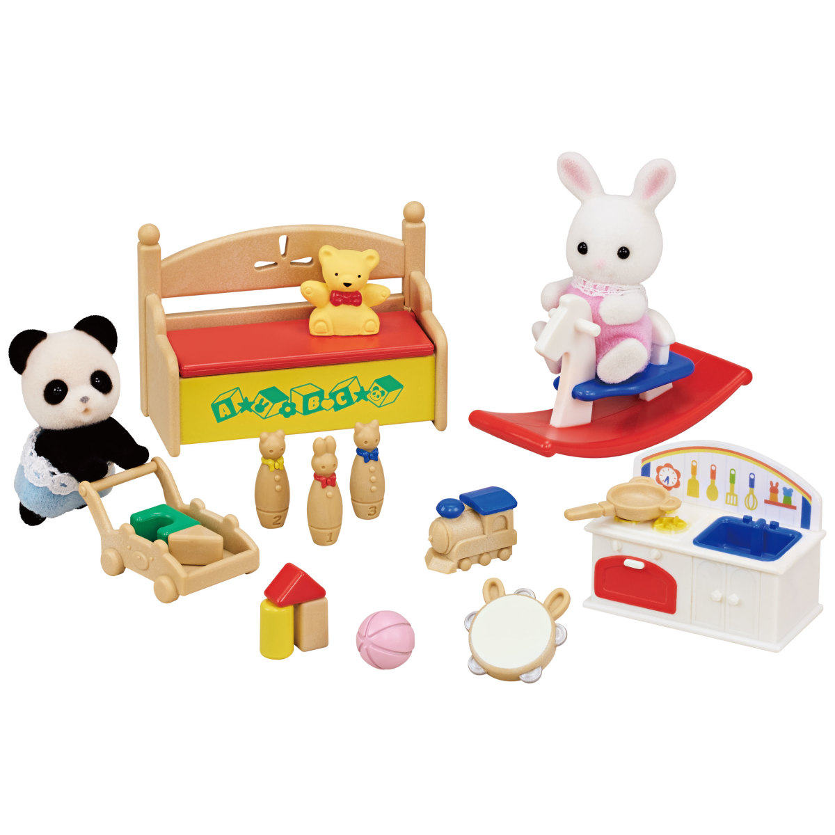 Baby's Toy Box -Snow Rabbit & Panda Babies-, , large image 0