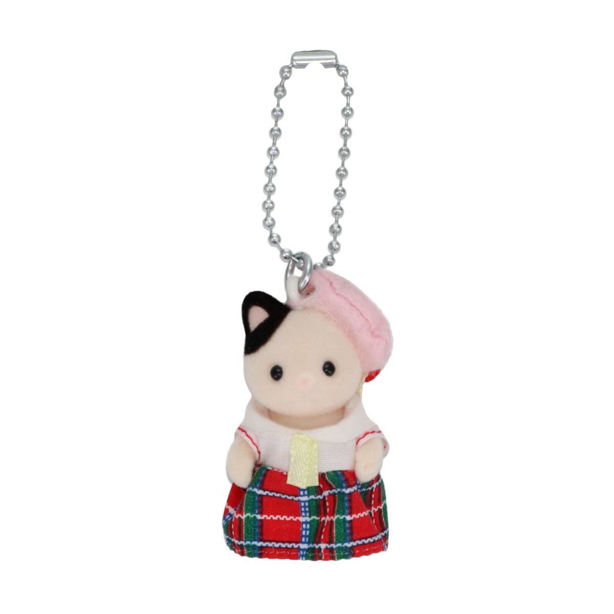 School Girl Tuxedo Cat Baby Key Chain, , large image 0