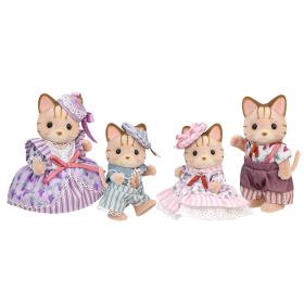 Striped Cat Family Elegant Ensemble, , small image number 0