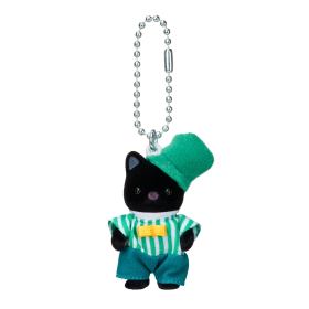 Emerald Green Tuxedo Cat Baby Key Chain, , small image number 0
