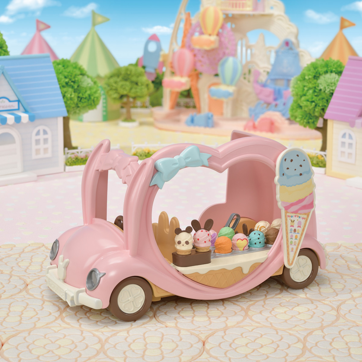 vtech ヴイテック　ミニカー　アラウンドタウン　アイスクリーム　カフェ Ice Cream Van - Calico Critter Online Shop