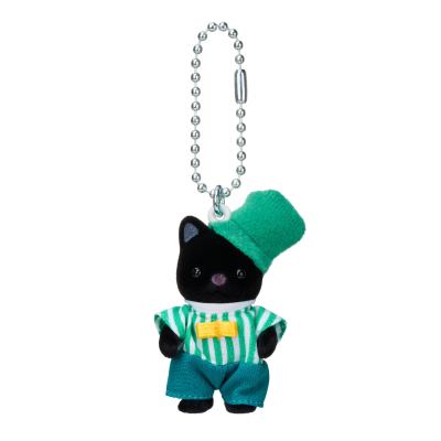 Emerald Green Tuxedo Cat Baby Key Chain
