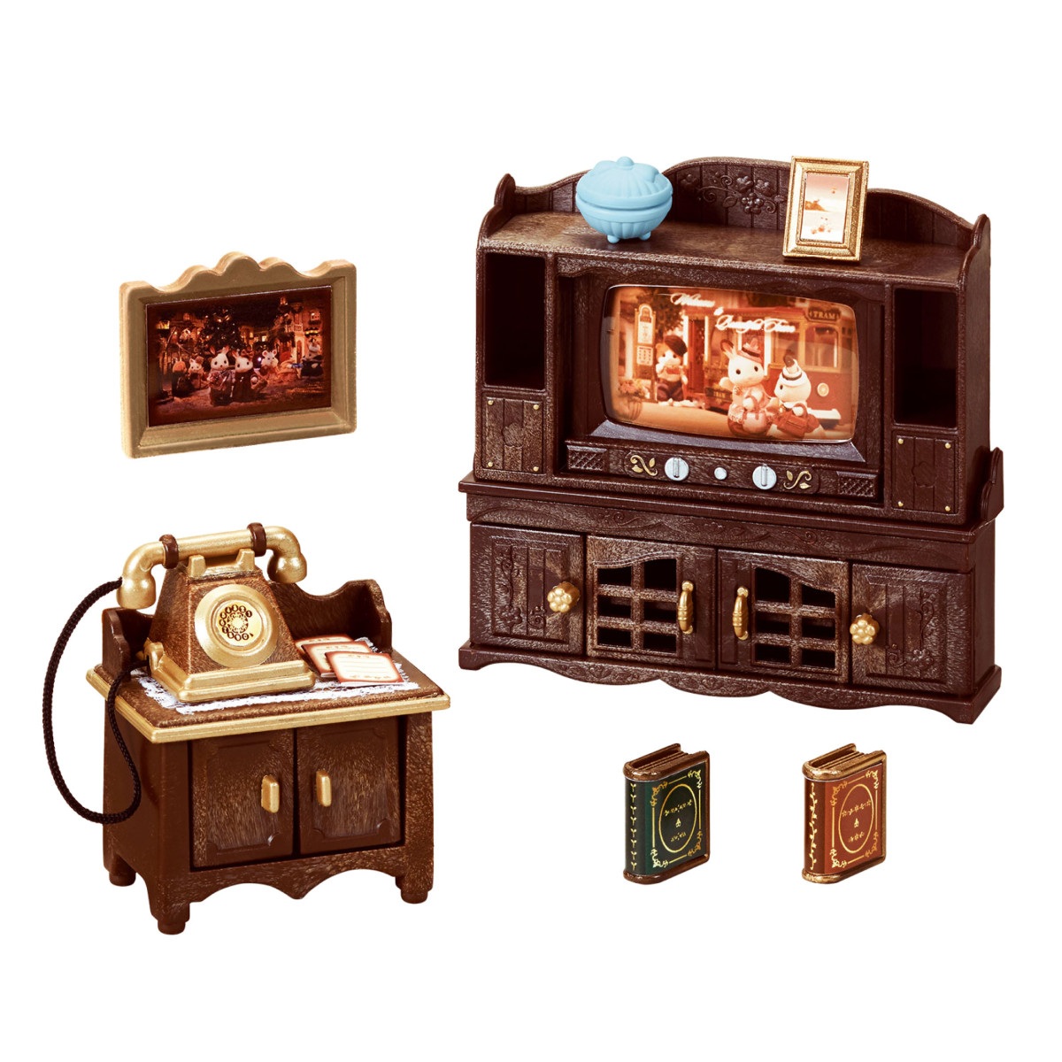 Classic Brown Television Telephone Set, , large image 0